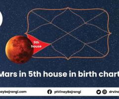 Mars in Fifth House in Birth Chart